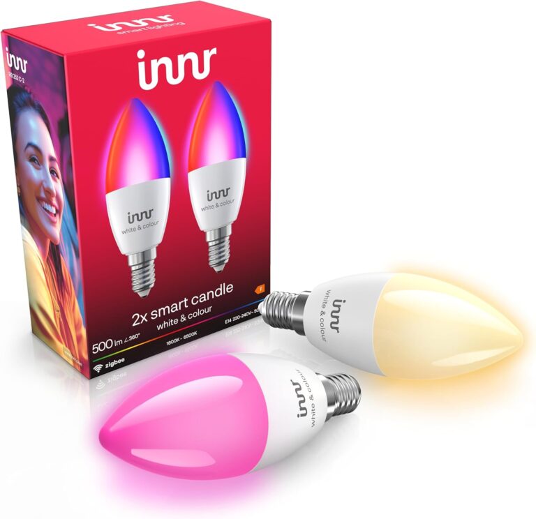 Ampoule Connectée Bougie (E14) – Blanc et couleur(pack de 2)